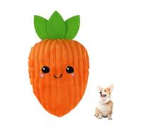 Andiker Jouet couineur en forme de carotte pour chien de 24 cm avec un couineur en coton doux pour grincer les dents et tuer le temps pour chiens et chiots de petite et moyenne taille (orange)