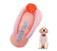 Andiker Jouet couineur en peluche pour chiens de petite et moyenne taille - Jouet couineur à mâcher pour chiens de petite et moyenne taille - Pour jouer, mâcher et faire ses dents - Rose