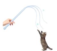 Andiker Jouet interactif en forme de queue de souris pour chat - 76,2 cm de long - Queue de rat en silicone innovante - Facile à installer et à nettoyer - Jouet interactif pour chat d'intérieur (bleu)