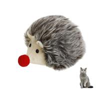 Andiker Jouets à herbe à chat pour chats, jouet en peluche en forme de hérisson vif avec herbe à chat et clochettes, jouets interactifs légers pour chats d'intérieur pour tuer le temps et soulager