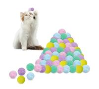 Andiker Lot de 20 boules scintillantes pour chat - 3,8 cm - Guirlande colorée à paillettes - Jouet interactif et léger pour chat d'intérieur pour garder la forme et l'activité - Macaron de 3 cm