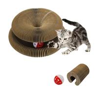 Andiker Magic Organ Planche à gratter pour chat, carton ondulé Chat Draper avec balle pour jouer, gratter les pattes, boucle pliable Jouet pour chat d'intérieur pour exercice psychique et