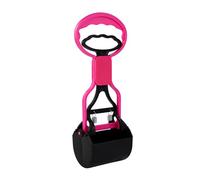 Andiker Pooper Scooper Pelle à déchets portable pour animaux de compagnie, pince à déjections canines, pince à déchets pour animaux de compagnie, ressort hautement élastique (rose)