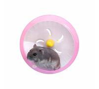 Andiker Roue de course pour hamster de 12 cm, jouet d'exercice silencieux pour hamster, accessoire de cage pour hamster Shih Tzu Ours en soie dorée