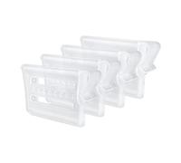 Andiker Séparateurs de Réfrigérateur 4 pièces, Réfrigérateur Réglable Les Séparateurs d'organisateurs, les Séparation de tiroir en Plastique gardent l'étagère Rangée pour le Bureau de Cuisine