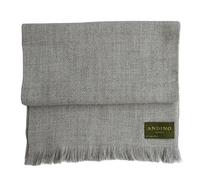 ANDINO ALPACA - 100 % laine d'alpaga pour bébé, grande écharpe | légère, tricot fin, classique | Chaude, douce, hypoallergénique, unisexe | Taille unique, gris clair