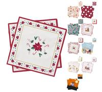 ANDINUS Lot de 40 serviettes de table décorées - Motifs amusants pour fêtes, anniversaires, événements, festivals, Halloween, Noël, rois, Nouvel An, bureau et usage quotidien (Noël C)