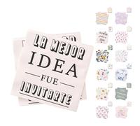 ANDINUS Lot de 40 serviettes en papier décorées - Motifs amusants, modernes et colorés pour fêtes, anniversaires, événements, bureau et usage quotidien (phrase classique)