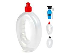 Andinus Pipican - Bouteille portable pour nettoyer pipi ou boire de l'eau pour chiens, douce et transparente, avec bec rétractable, cadeau original pour animaux de compagnie (bouchon rouge) 500 ml