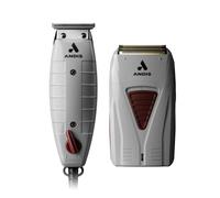 Andis 17270 Finishing Combo T-Outliner Trimmer & Pro Foil Lithium Titanium Foil Tondeuse à cheveux et kit de tondeuse professionnelle pour homme