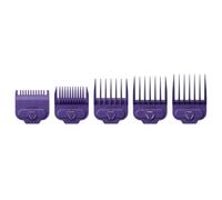 Andis 666795 Nano-Silver Attache magnétique 5 peignes avec performance durable - Tailles 1/16", 1/8", 1/4", 3/8", 1/2", fournir des coupes de cheveux et des styles professionnels - Violet