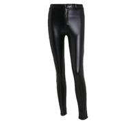 Andiwa Pantalon décontracté en similicuir effet mouillé pour femme - Taille mi-haute - Effet mouillé - Leggings en polyuréthane - Noir - Taille Unique