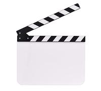 Andoer 12 x 9 po Film acrylique Planchette Directeurs de films Panneau de tôle Scène d'action de coupe de tableau tableau blanc effaçable à sec avec bâtons blancs et noirs
