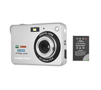 Andoer 18M 720p HD Appareil Photo Numérique Caméscope avec 2pcs Batteries Rechargeables 8X Zoom Numérique Anti-Shake 2.7inch Écran LCD Enfants Cadeau de Noël (Argent)