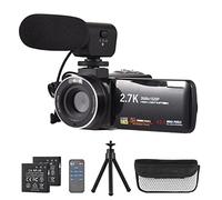 Andoer 2.7K Caméra vidéo numérique Caméscope Enregistreur DV 48MP Zoom numérique 16X Écran Tactile IPS de 3,0 Pouces Prend en Charge la détection de Visage Beauté Visage Anti-tremblement