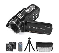Andoer 2.7K Caméra vidéo numérique Caméscope Enregistreur DV 48MP Zoom numérique 16X Écran Tactile IPS 3,0 Pouces Prend en Charge la détection de Visage Beauté Visage Anti-tremblement