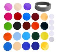 Andoer 24 filtres gel colorés Photographie créative effets de lumière Filtres pour flash rond avec manchon en silicone V1 V1PRO (Gris)
