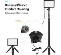 Andoer 2pcs USB LED Video Light Kit Photography Lighting 3200K-5500K 120pcs perles 14-Level-Dimmkenner avec 148 cm/ 58 pouces
