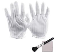 Andoer 3-in-1 Camera Cleaning Kit with 1 Pair Anti-static Gloves + 1 Lens Brush + 1 Cleaning Cloth for DSLR Digital Camera Maintenance Tools (Kit de nettoyage d'appareil photo 3-en-1 avec 1 paire de g
