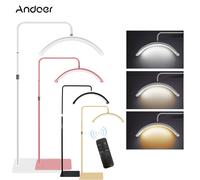 Andoer 36W lampadaire LED demi-lune en forme de lumière de remplissage 3200K-5600K réglable avec 1.8m support de lumière en métal lampe de chevet lampadaire