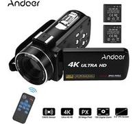 Caméscope Andoer 4K Ultra HD Handheld DV Caméra vidéo numérique professionnelle avec griffe porte-accessoire