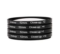 Andoer 52mm Macro Close-Up Filtre Un Ensemble de +1 +2 +4 +10 avec Etui Poche pour Nikon Canon Sony DSLR