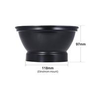 Andoer 7 "Elinchrom Beauty Dish Reflector with 10 ° 30 ° 50 ° Grids for Elinchrom Mount Studio Strobe Flash Speedlite