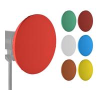 Andoer 7 Pièces 42 cm Photographie Lumière Ombre Tissu Doux Diffuseur Couverture Bleu/Rouge/Vert/Blanc/Jaune/Brun/Violet Compatible Pour Studio Strobe Montage Bowen Réflecteur Standard