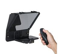 Andoer A10 Portable Smartphone DSLR Caméra Téléprompteur Prompteur avec Support de Téléphone Télécommande pour Enregistrement Vidéo Diffusion en Direct Interview Stage Présentation Discours