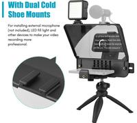 Andoer A10 Smartphone portable DSLR -caméra téléprompteur ProPter -kit avec support de téléphone LED FILL Light Desktop trépied -télécommande pour vlog -enregistrement vidéo en direct -streaming -inte