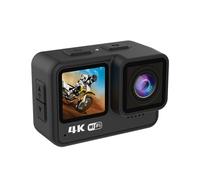 Andoer Action Cam 4K 60FPS24MP Caméra d'action WiFi Objectif grand angle 170° Contrôle tactile Double écran Boîtier étanche avec kit d'accessoires de montage pour la plongée, le surf, le ski, le