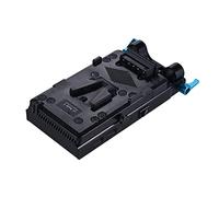 Andoer Adaptateur de Plaque de Batterie V-Lock à Montage en V avec Pince de Tige à Double Trou de 15 mm Adaptateur de Batterie Factice NP-FZ100 pour BMCC BMPCC Sony A7III A9 A7RIII A7RIV