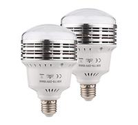Andoer Ampoule LED 35W 5500K Ampoule de Lampe de Photographie à économie d'énergie, luminosité réglable, Monture E27 avec filtres de Couleur Rouge/Jaune/Bleu Télécommande pour Studio de Photographie,