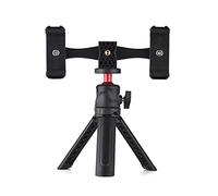Andoer Andoer Kit vidéo pour smartphone multifonction avec support universel pour trépied de téléphone avec double support de téléphone 4 supports de chaussures froides + trépied de table