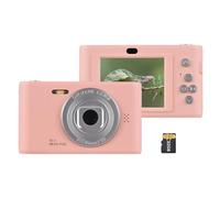 Andoer Appareil photo numérique 1080p - 50 MP - Double objectif - Écran de 6,1 cm - Zoom numérique 8x - Batterie flash intégrée avec carte TF de 32 Go - Cadeau d'anniversaire pour enfants, étudiants,