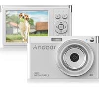 Andoer Appareil photo numérique 4K - 50MP HD, écran IPS 2,88 pouces, zoom numérique 16X & EIS - Idéal pour les voyages et les photos de famille