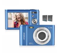 Andoer-Appareil photo numérique avec cartes mémoire,48MP,2.7K,32 Go,HD,anti-tremblement,n'aime 16X,mise au point automatique,écran 2.4 pouces,mémoire arc-en-ciel 128 Go - Type 48MP 2.7K Dark Blue