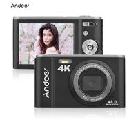 Andoer-Appareil photo numérique avec cartes mémoire,48MP,2.7K,32 Go,HD,anti-tremblement,n'aime 16X,mise au point automatique,écran 2.4 pouces,mémoire arc-en-ciel 128 Go - Type 48MP 4K