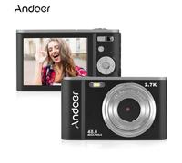Andoer-Appareil photo numérique avec cartes mémoire,48MP,2.7K,32 Go,HD,anti-tremblement,n'aime 16X,mise au point automatique,écran 2.4 pouces,mémoire arc-en-ciel 128 Go - Type 48MP 2.7K