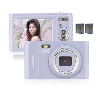 Andoer-Appareil photo numérique avec cartes mémoire,48MP,2.7K,32 Go,HD,anti-tremblement,n'aime 16X,mise au point automatique,écran 2.4 pouces,mémoire arc-en-ciel 128 Go - Type 48MP 4K Purple