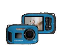 Andoer Appareil photo numérique étanche 1080p 48 MP Profondeur 5 m Mise au point automatique Zoom numérique 4x Écran IPS de 6,1 cm IP68 Bleu Cadeau d'anniversaire pour enfants, garçons, filles