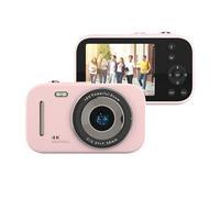 Andoer Appareil photo numérique portable 4K - Appareil photo numérique compact - 48 Mp - Écran IPS de 7,1 cm - Zoom 16x - Batterie intégrée - Anniversaire pour adolescents, étudiants, amis