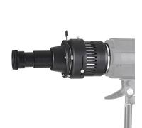 Andoer Bowens Mount Condensateur de mise au point optique Snoot conique avec objectif 120 mm F2.0 adaptateur pour carte 16 cartes graphiques et 8 filtres de couleur Accessoires de photographie