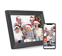 Andoer Cadre photo numérique Wi-Fi 10,1" - Écran tactile IPS - 16 Go de mémoire - Rotation automatique - Partagez des photos et des vidéos via l'application - Avec support à l'arrière