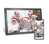 Andoer Cadre photo numérique WiFi, écran tactile IPS de 21,5 ", mémoire de 16 Go, rotation automatique, partage de photos via l'application avec support à l'arrière, cadeau parfait pour les amis et la
