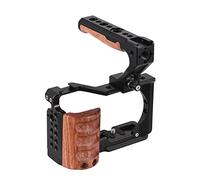 Andoer Cage de caméra + kit de poignée supérieure Cage vidéo en Alliage d'aluminium avec Support de Sabot Froid Remplacement de Filetage 1/4 Pouce et 3/8 Pouce; pour Appareil Photo ZV-E10