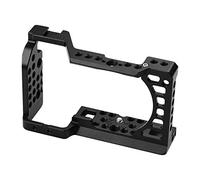 Andoer Cage pour appareil photo en alliage d'aluminium avec support pour chaussures froides Trou de positionnement ARRI 1/4" 3/8" pour appareils photo Sony A6000 / A6100 / A6300 / A6400 / A6500