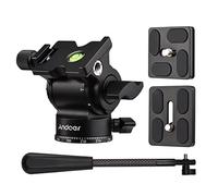 Andoer Caméra Compact Vidéo Tête Fluide Pan Tilt Tête Trépied Panorama Tête Boule Support pour Trépied Alliage D'aluminium Vis 1/4 Pouce 10kg/22lbs Capacité de Charge