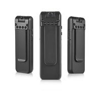 Andoer Caméra corporelle 1080p avec enregistrement audio et vidéo Caméscope portable avec clip et objectif rotatif à 180° Vision nocturne infrarouge pour application de la loi Livraison Voyage
