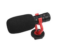 Andoer Camera Microphone Micro à condensateur cardioïde avec Port de 3,5 mm Support Anti-Choc Éponge et étui de Transport Pare-Brise en Fourrure Compatible avec Les téléphones Caméra